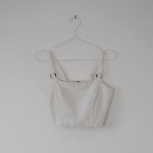 White Crop tank top - Size XS